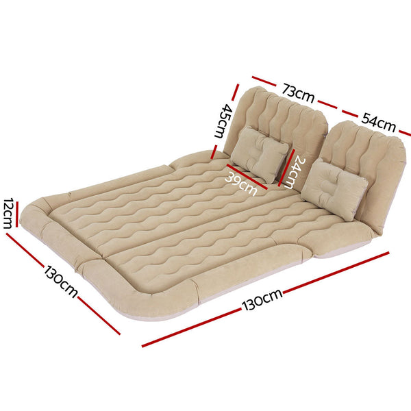 Weisshorn Car Mattress 175x130 Inflatable SUV Back Seat Camping Bed Beige Weisshorn