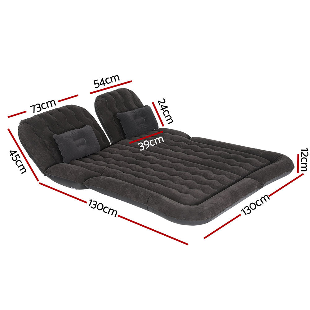 Weisshorn Car Mattress 175x130 Inflatable SUV Back Seat Camping Bed Black Weisshorn