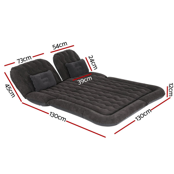 Weisshorn Car Mattress 175x130 Inflatable SUV Back Seat Camping Bed Black Weisshorn
