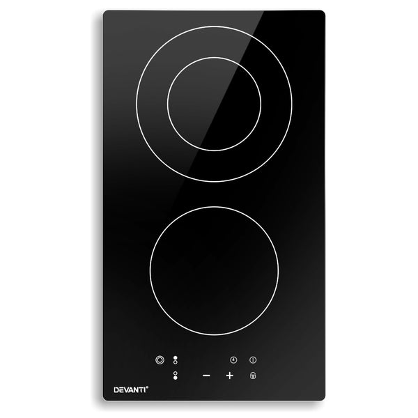 Devanti Electric Ceramic Cooktop 30cm Kitchen Cooker Cook Top Hob Touch Control 3-Zones freeshipping - Awezingly