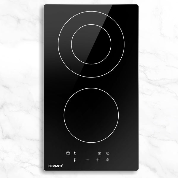 Devanti Electric Ceramic Cooktop 30cm Kitchen Cooker Cook Top Hob Touch Control 3-Zones freeshipping - Awezingly