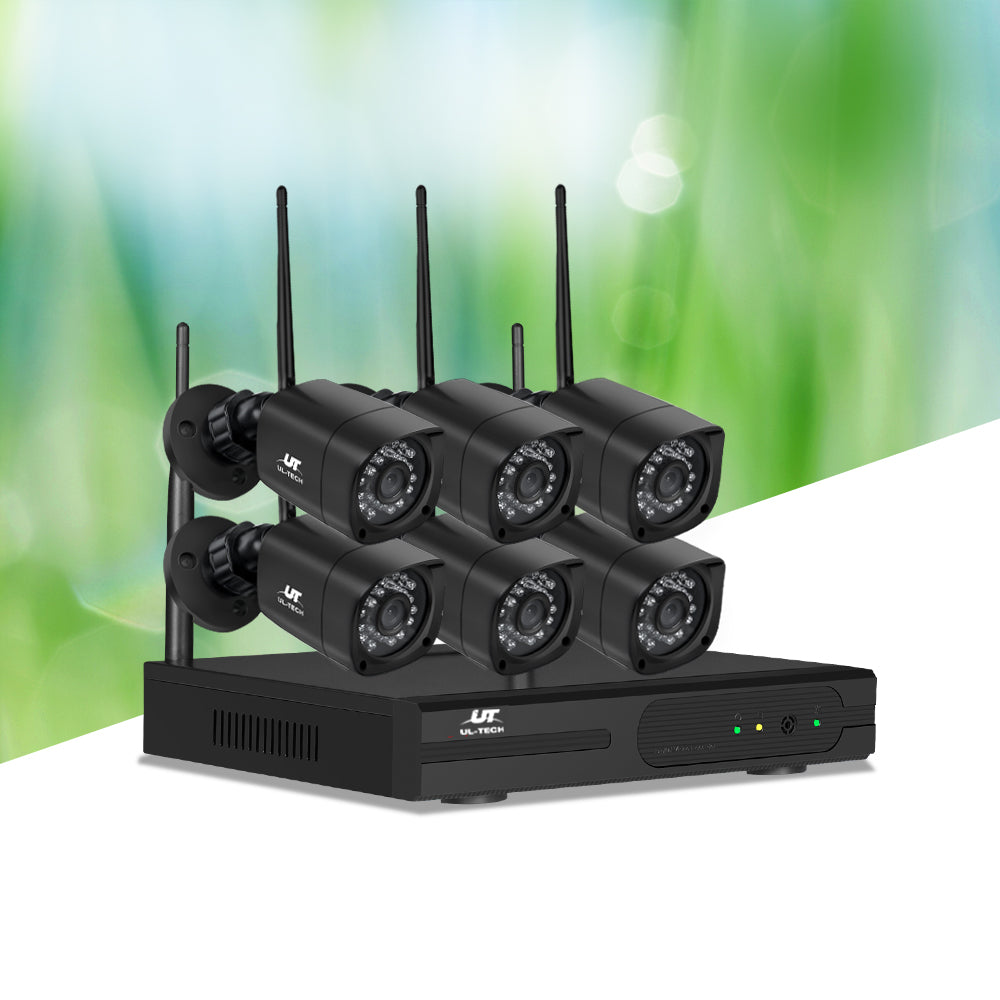 UL-TECH 1080P 8CH NVR Wireless 6 Security Cameras Set UL-TECH