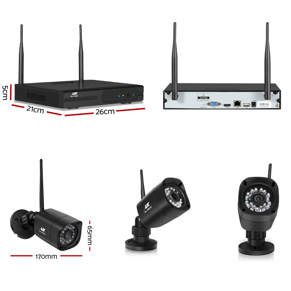 UL-tech CCTV Wireless Security Camera System 8CH Home Outdoor WIFI 6 Square Cameras Kit 1TB UL-TECH