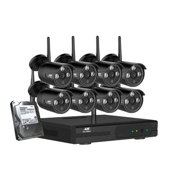UL-tech Wireless CCTV Home Security Camera System WIFI Outdoor 8CH 3MP NVR 4TB UL-TECH