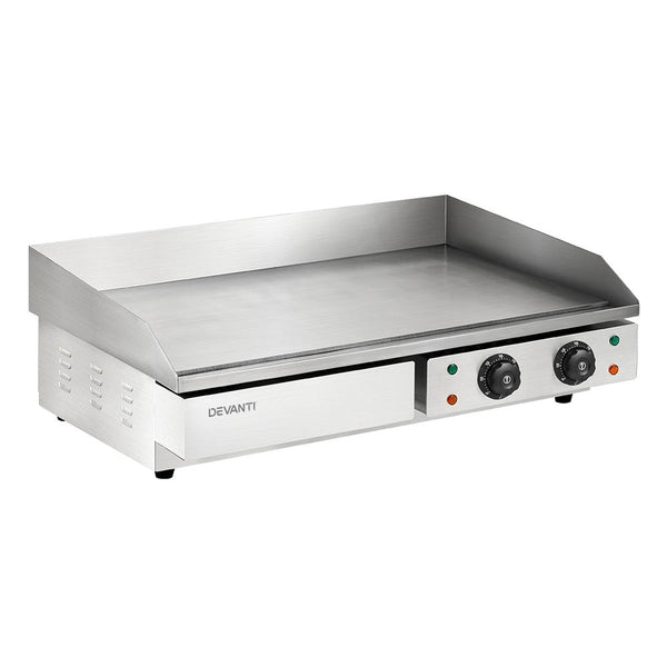 Devanti Commercial Electric Griddle BBQ Grill Hot Plate Stainless Steel 4400W Devanti