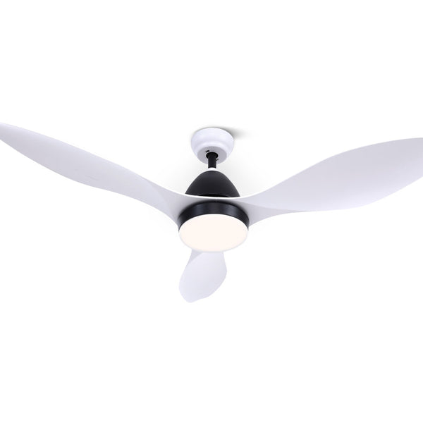 Devanti 48'' Ceiling Fan Light Remote Control DC Motor White 3 Blades 1300mm freeshipping - Awezingly