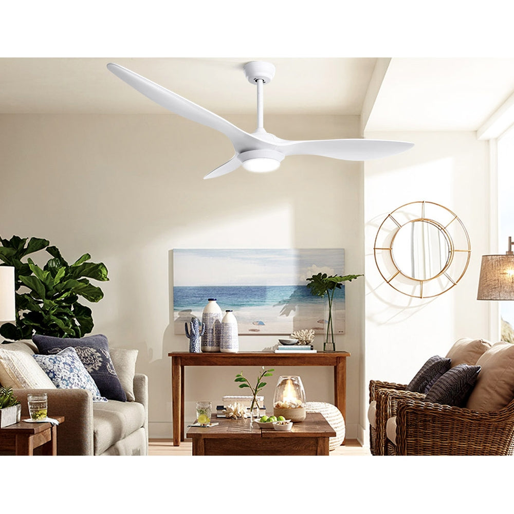 Devanti 52'' Ceiling Fan With Light Remote DC Motor 3 Blades 1300mm freeshipping - Awezingly