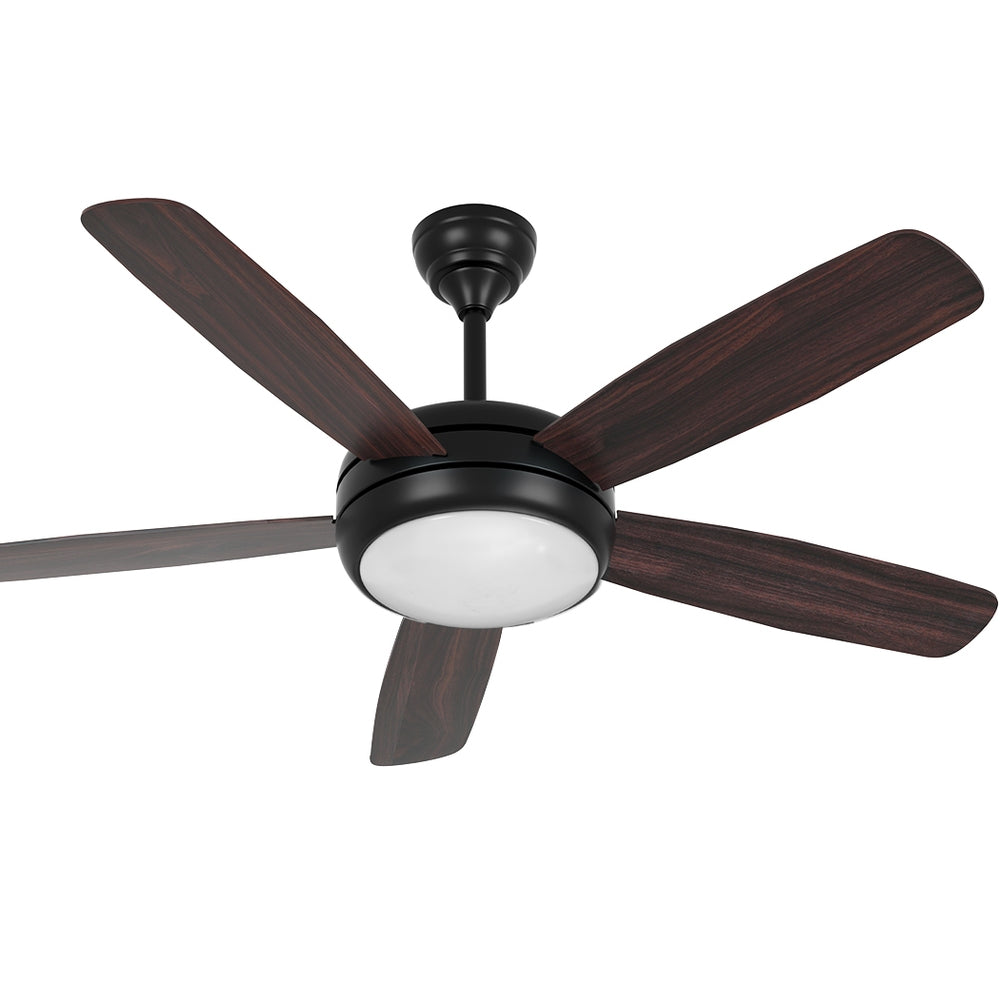 Devanti 52'' Ceiling Fan 5 Wooden Blades Fans LED Light Remote Control Timer Devanti