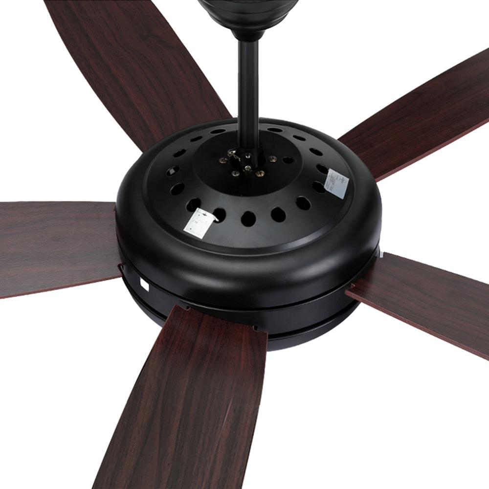 Devanti 52'' Ceiling Fan 5 Wooden Blades Fans LED Light Remote Control Timer Devanti