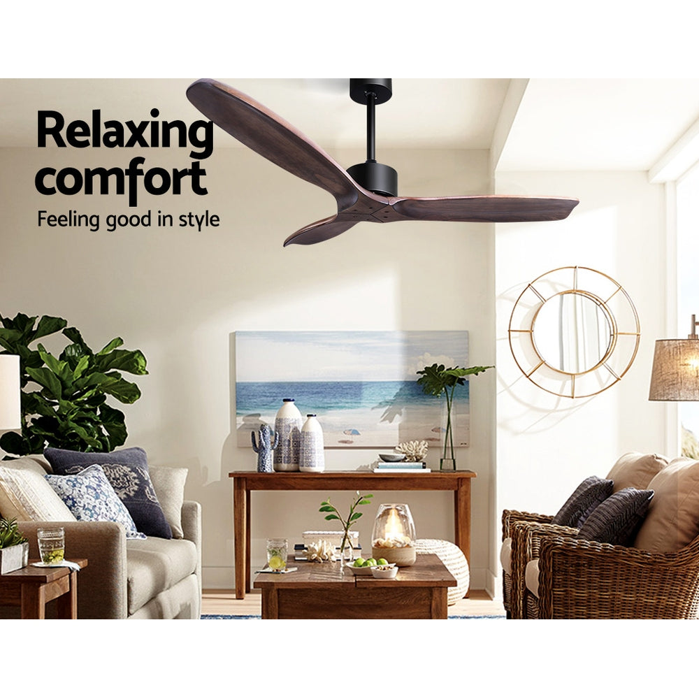 Devanti 52'' Ceiling Fan With Remote Control Fans 3 Wooden Blades Timer 1300mm freeshipping - Awezingly