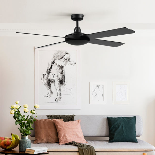 Devanti 52'' Ceiling Fan w/Remote - Black freeshipping - Awezingly