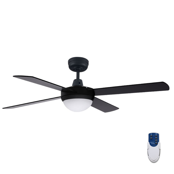 Devanti 52'' Ceiling Fan w/Light w/Remote Timer - Black freeshipping - Awezingly