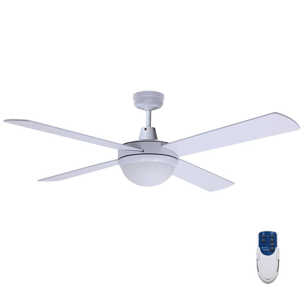 Devanti 52'' Ceiling Fan w/Light w/Remote Timer - White freeshipping - Awezingly