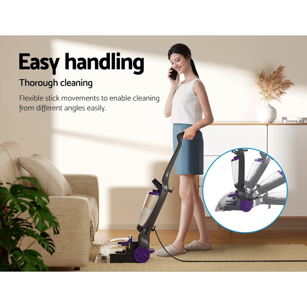Devanti Carpet Washer Handheld Vacuum Cleaner Sweeper Wet Twin Water Tank 800W Devanti