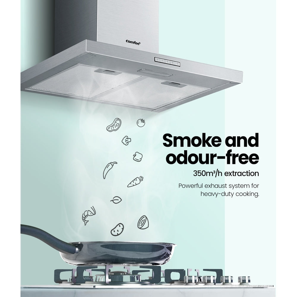 Comfee Rangehood 600mm 60cm Range Hood Stainless Steel Kitchen Canopy LED Light Comfee