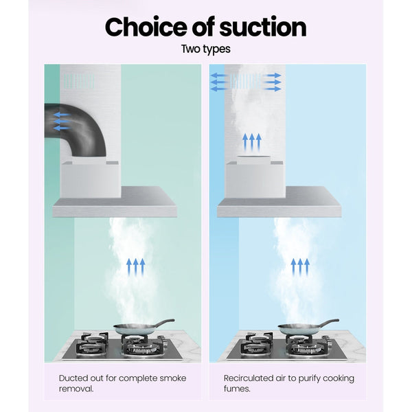 Comfee Rangehood 600mm 60cm Range Hood Stainless Steel Kitchen Canopy LED Light Comfee