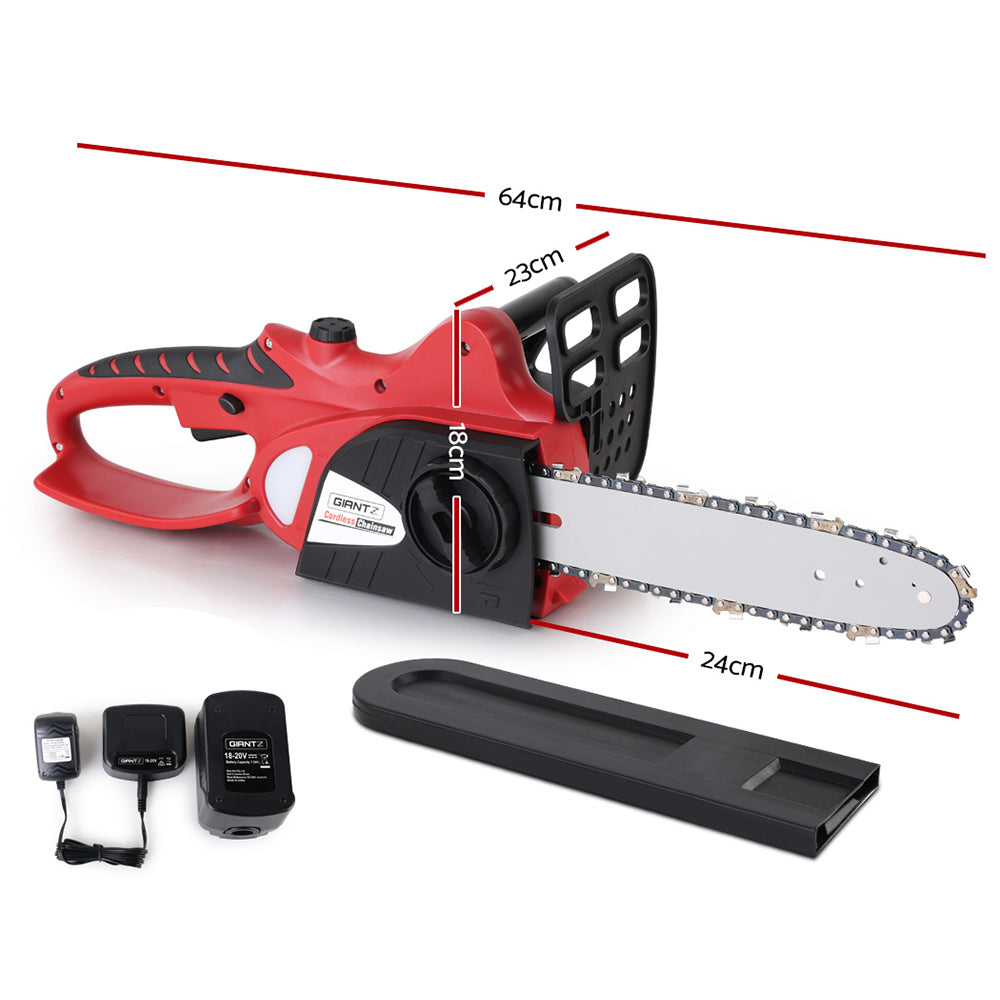 Giantz 20V Cordless Chainsaw - Black and Red Giantz