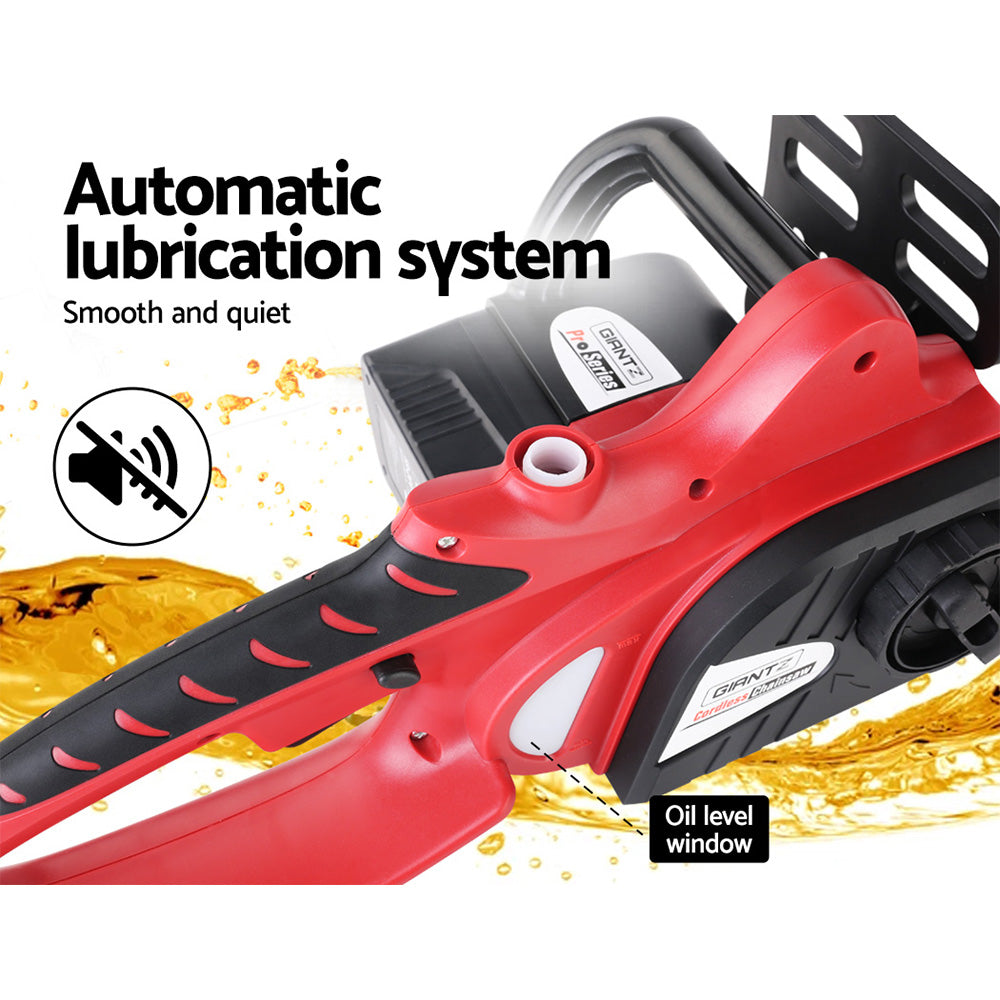 Giantz 20V Cordless Chainsaw - Black and Red Giantz