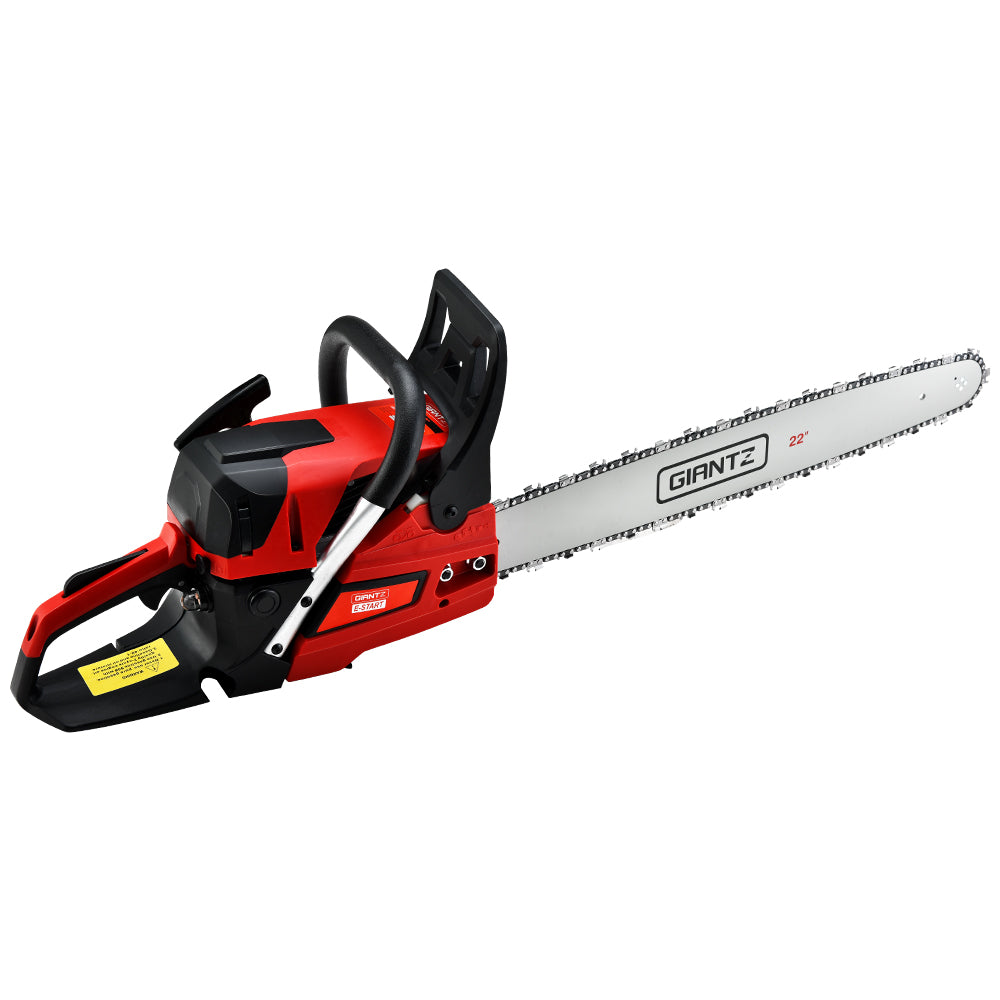 Giantz Chainsaw 58cc Petrol Commercial Pruning Chain Saw E-Start 22'' Bar Top Giantz