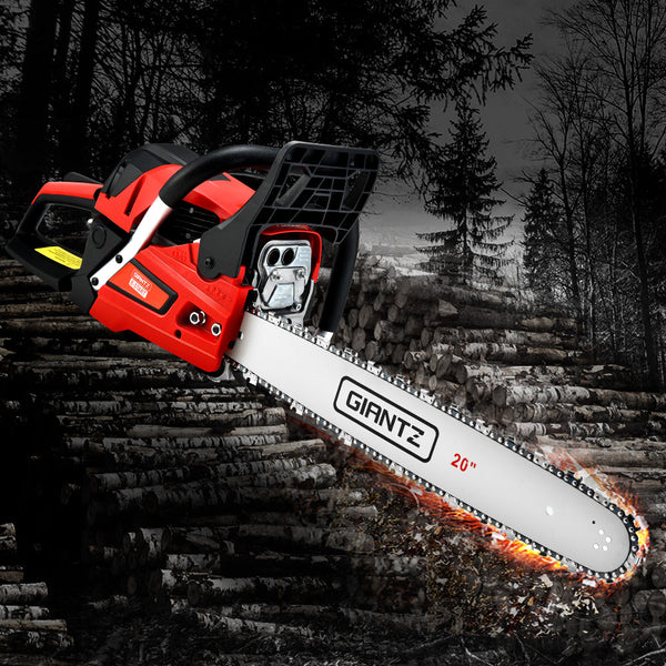 Giantz 52 CC Chainsaw Petrol Pruning Chain Saw Top Handle Commercial E-Start Giantz