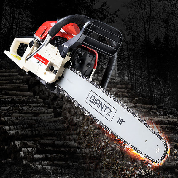 Giantz Petrol Chainsaw Commercial E-Start 18'' Giantz