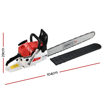 Giantz Petrol Commercial Chainsaw 24