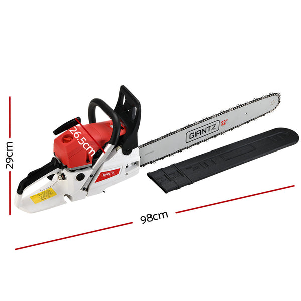 Giantz 62cc Petrol Commercial Chainsaw 22