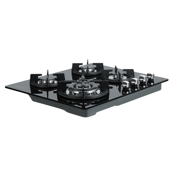 Devanti Gas Cooktop 60cm 4 Burner Ceramic Glass Cook Top Stove Hob Cooker LPG NG Black freeshipping - Awezingly