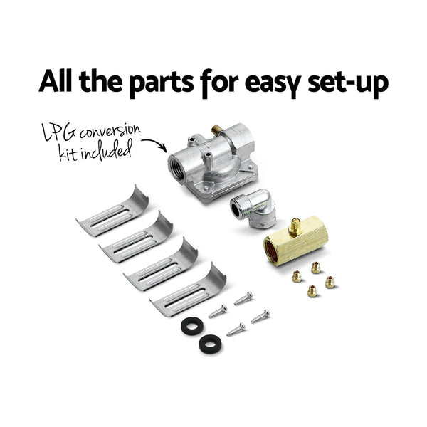 Devanti Gas Cooktop 60cm 4 Burner Ceramic Glass Cook Top Stove Hob Cooker LPG NG Black freeshipping - Awezingly