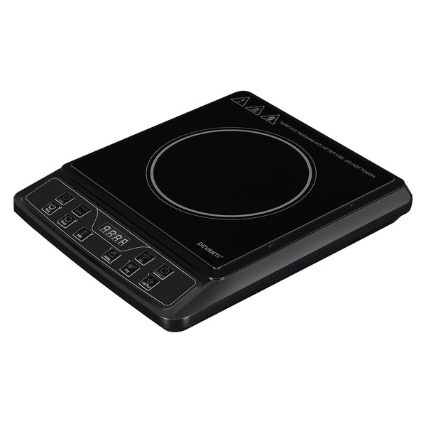 Devanti Electric Induction Cooktop Portable Cook Top Ceramic Kitchen Hot Plate Devanti