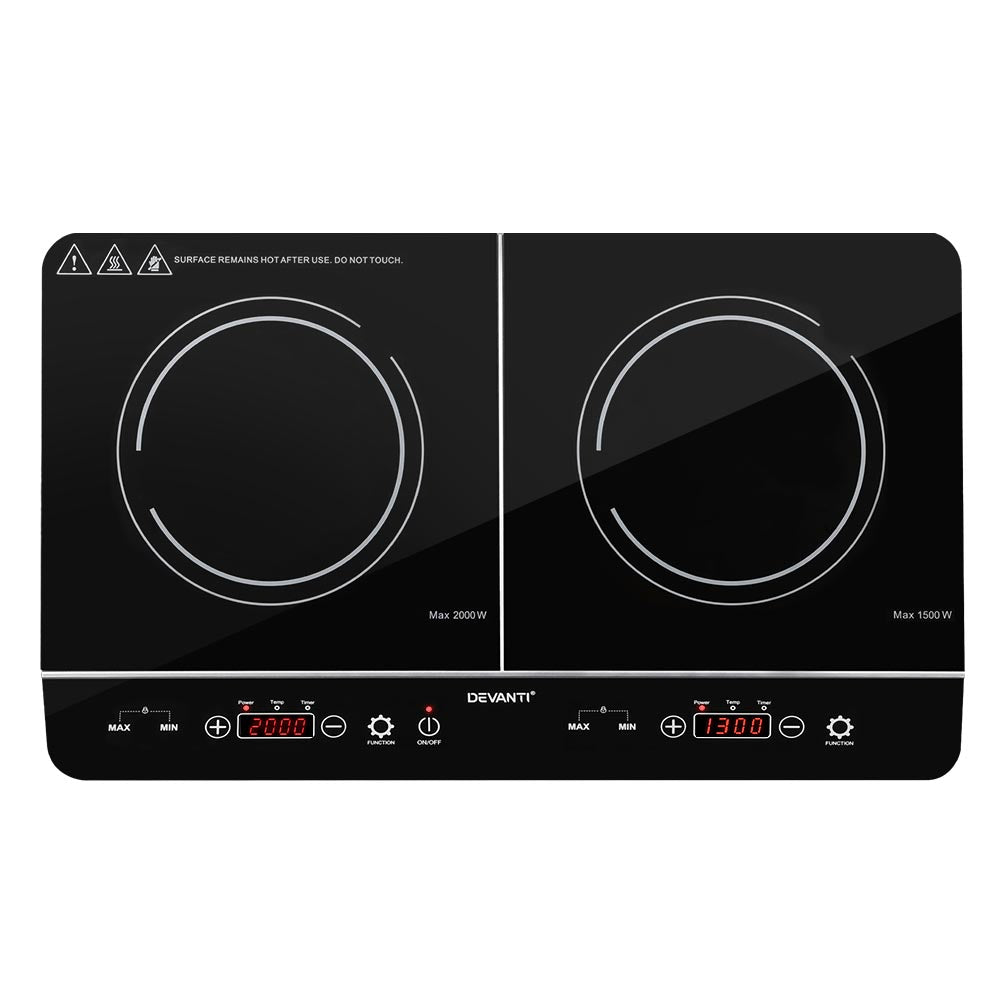 Devanti Electric Induction Cooktop 60cm Portable Kitchen Ceramic Glass Cooker Devanti