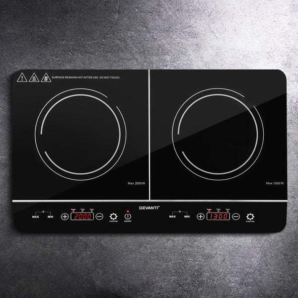 Devanti Electric Induction Cooktop 60cm Portable Kitchen Ceramic Glass Cooker Devanti