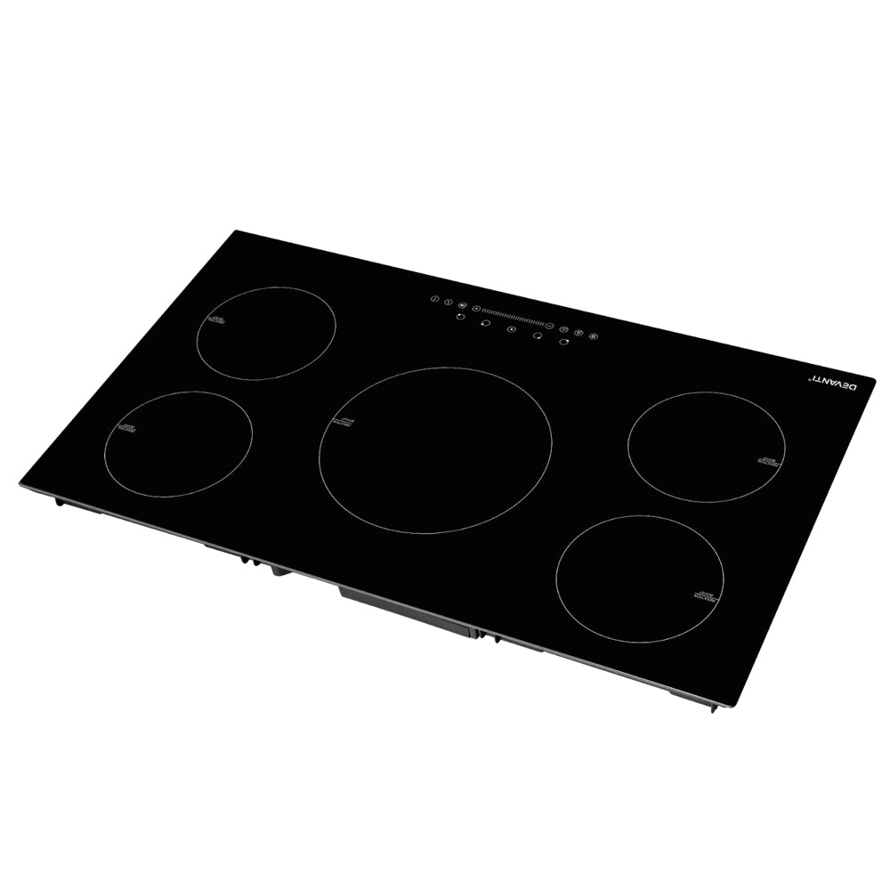 Devanti Induction Cooktop 90cm Electric Cooker Ceramic 5 Zones Stove Hot Plate Devanti