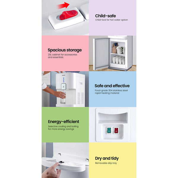 Comfee Water Cooler Dispenser Stand Chiller Cold Hot 15L Purifier Bottle Filter Comfee