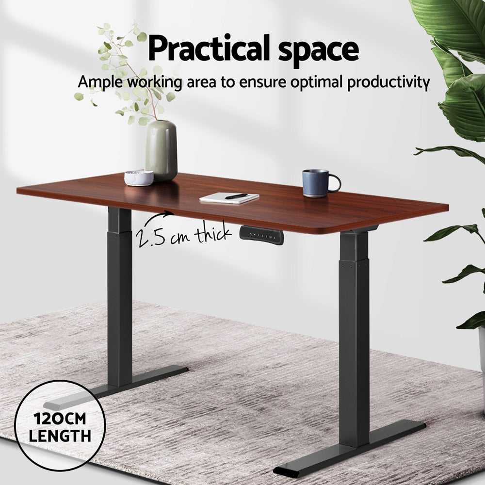 Artiss Motorised Standing Desk Desktop Electric Sit Stand Table Walnut Artiss