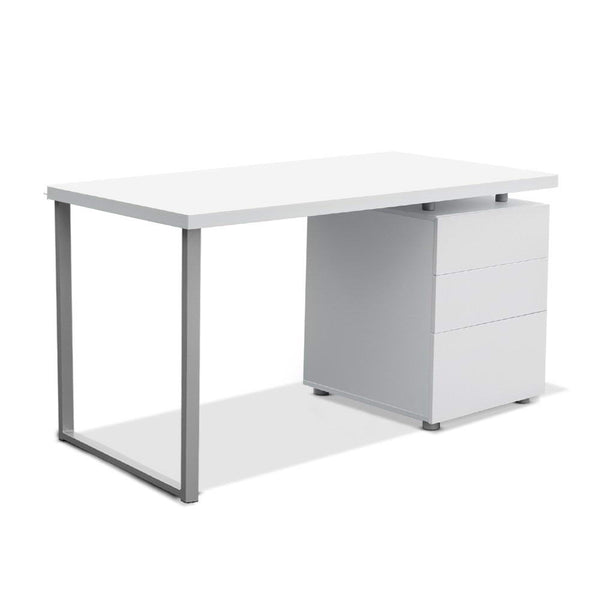 Artiss Metal Desk with 3 Drawers - White freeshipping - Awezingly