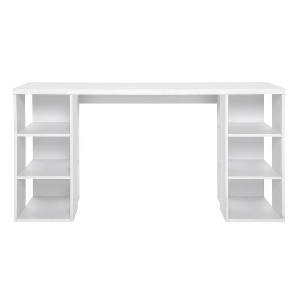 Artiss 3 Level Desk with Storage & Bookshelf - White Artiss