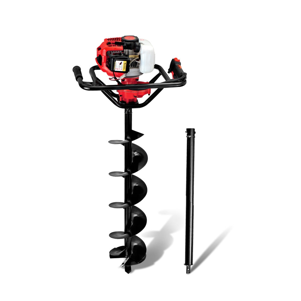 Giantz 92CC Petrol Post Hole Digger Drill Borer Fence Extension Auger Bits Giantz