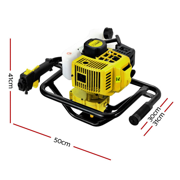 Giantz Post Hole Digger Petrol Only 92CC Motor Engine Earth Auger DIggers Giantz