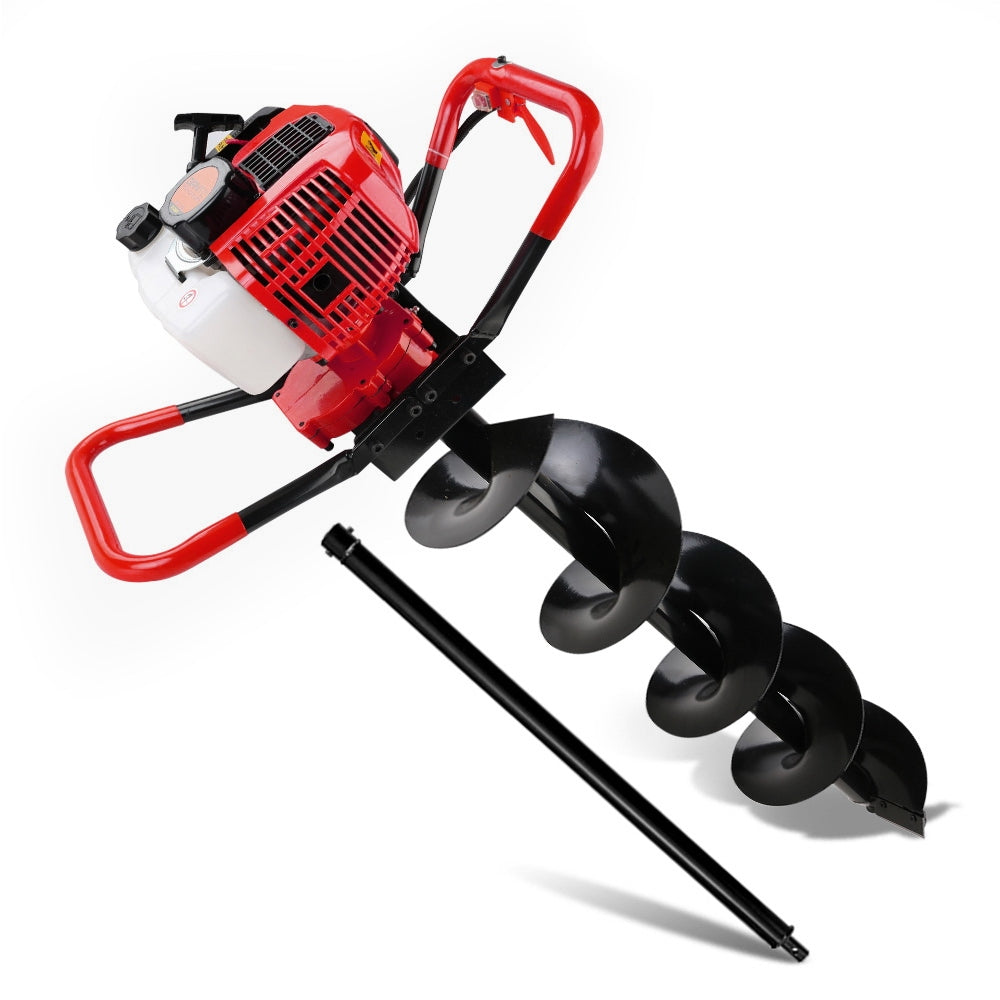 Giantz 80CC Petrol Post Hole Digger Drill Borer Fence Extension Auger Bits Giantz