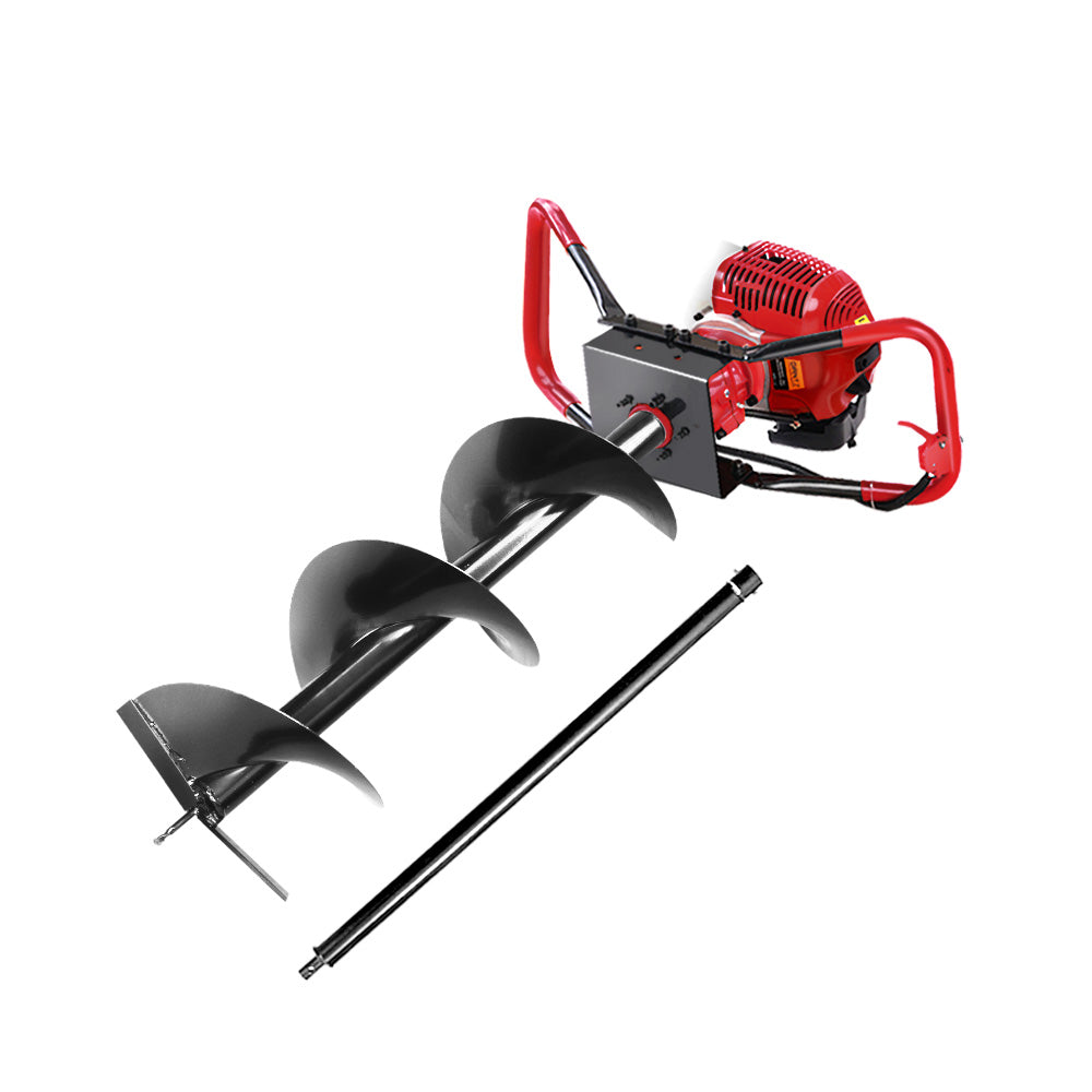 Giantz 80CC Petrol Post Hole Digger Drill Borer Fence Extension Auger Bits Giantz