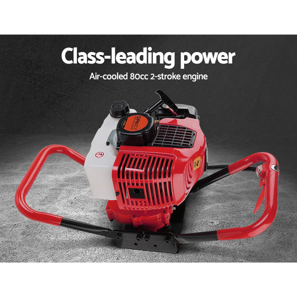 Giantz 80CC Petrol Post Hole Digger Drill Borer Fence Extension Auger Bits Giantz