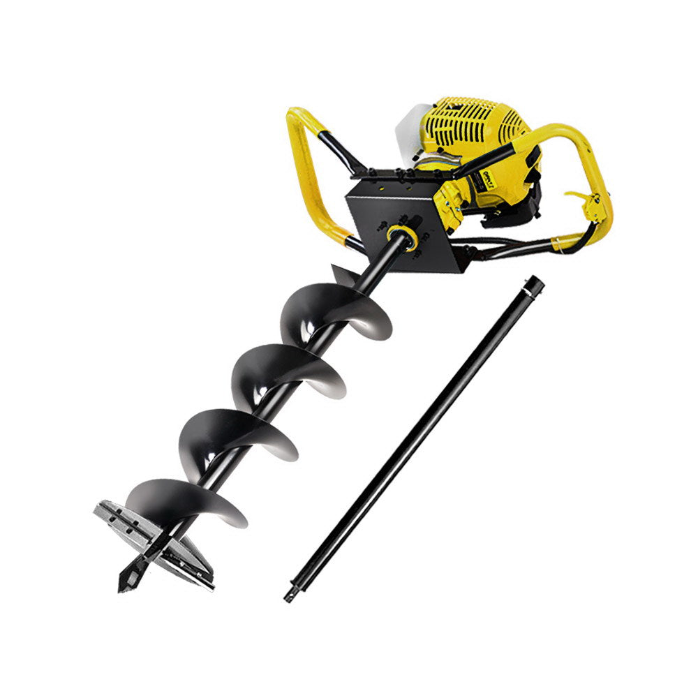 Giantz 80CC Petrol Post Hole Digger Auger Bits Drill Borer Fence Extension Giantz