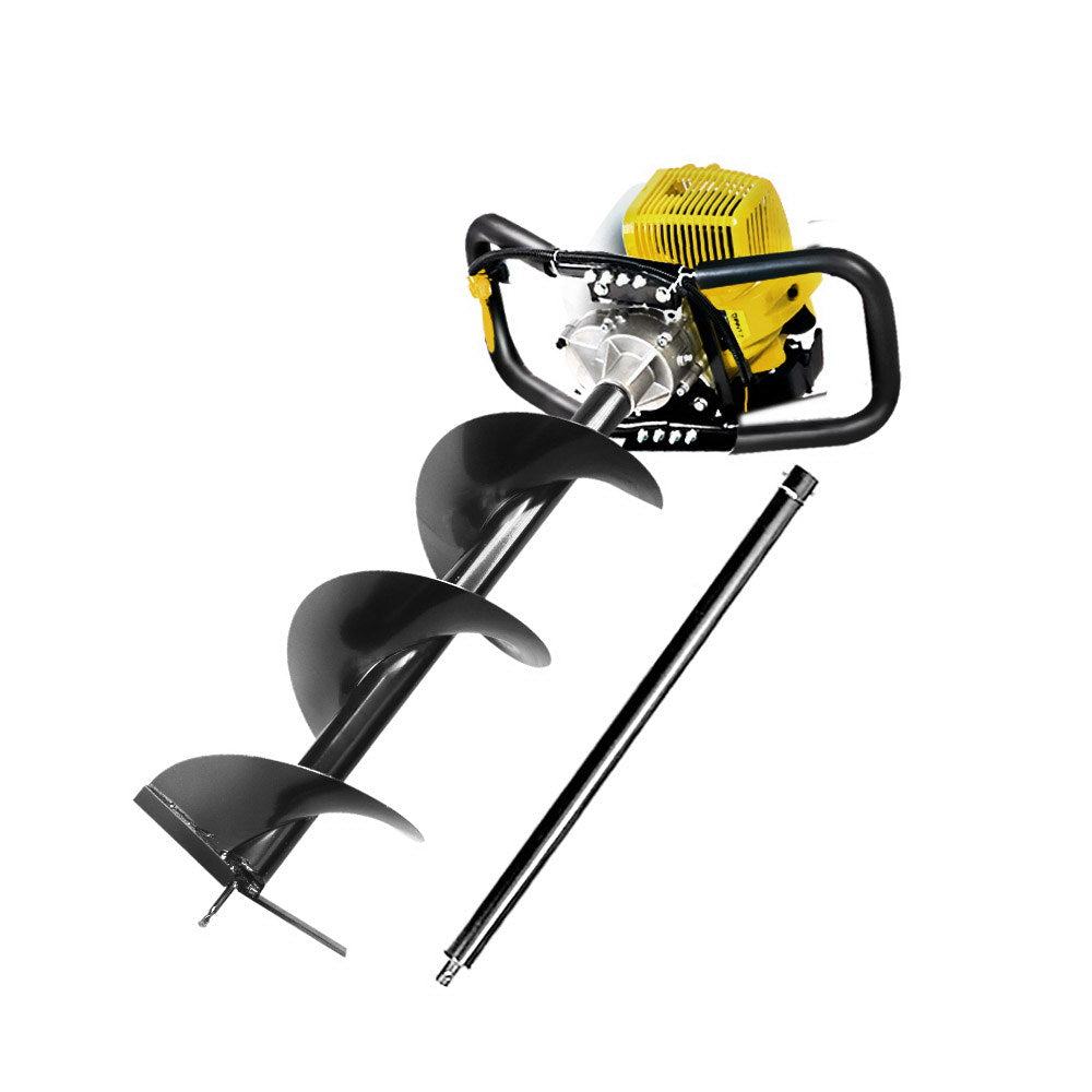 Giantz 80CC Petrol Post Hole Digger Drill Extension Auger Bits Borer Fence Giantz