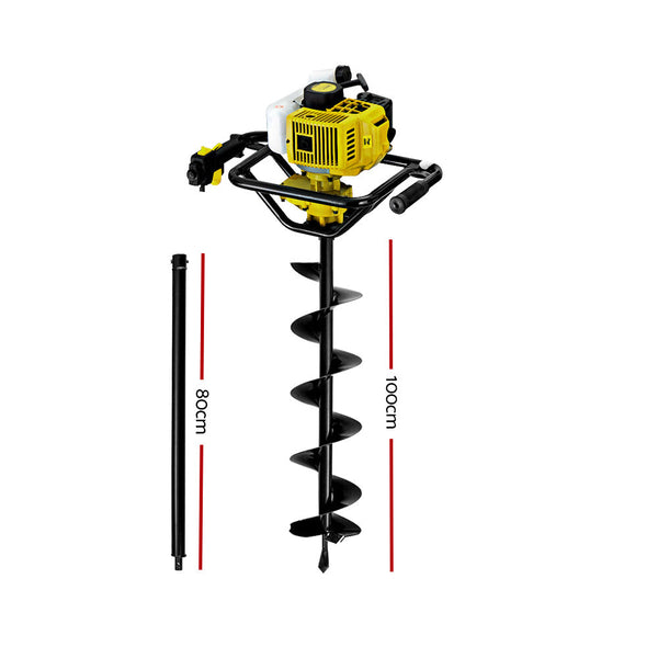 Giantz 92CC Petrol Post Hole Digger Auger Drill Borer Fence Earth Power 200mm Giantz