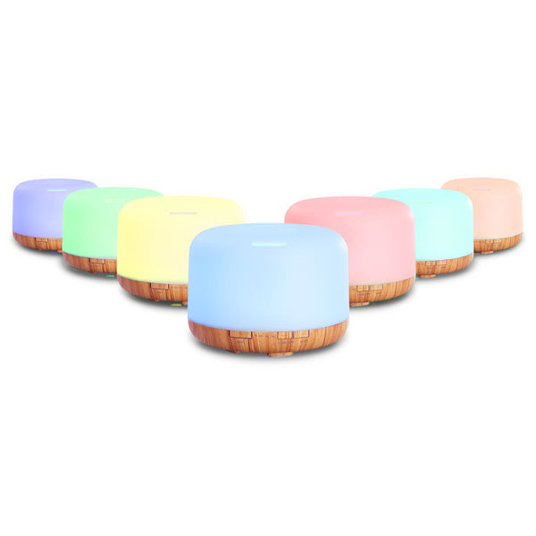 DEVANTI Aroma Diffuser Aromatherapy LED Night Light Wood Grain 500ml freeshipping - Awezingly