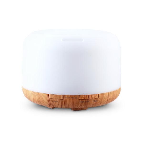 DEVANTI Aroma Diffuser Aromatherapy LED Night Light Wood Grain 500ml freeshipping - Awezingly