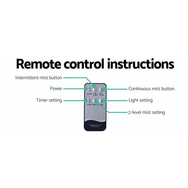 Devanti 400ml 4 in 1 Aroma Diffuser with remote control- Dark Wood freeshipping - Awezingly