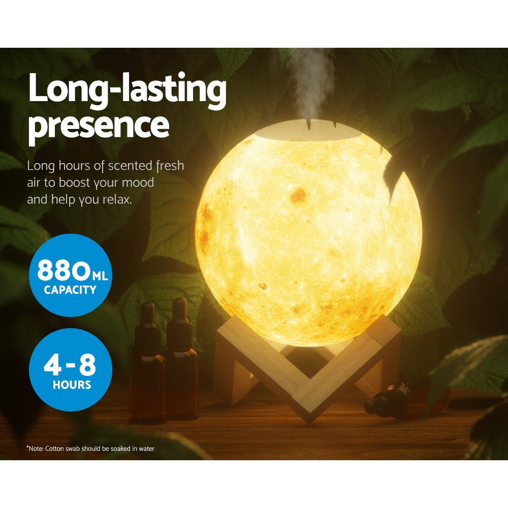 Devanti Aroma Diffuser LED Moon Lamp 880ml Devanti