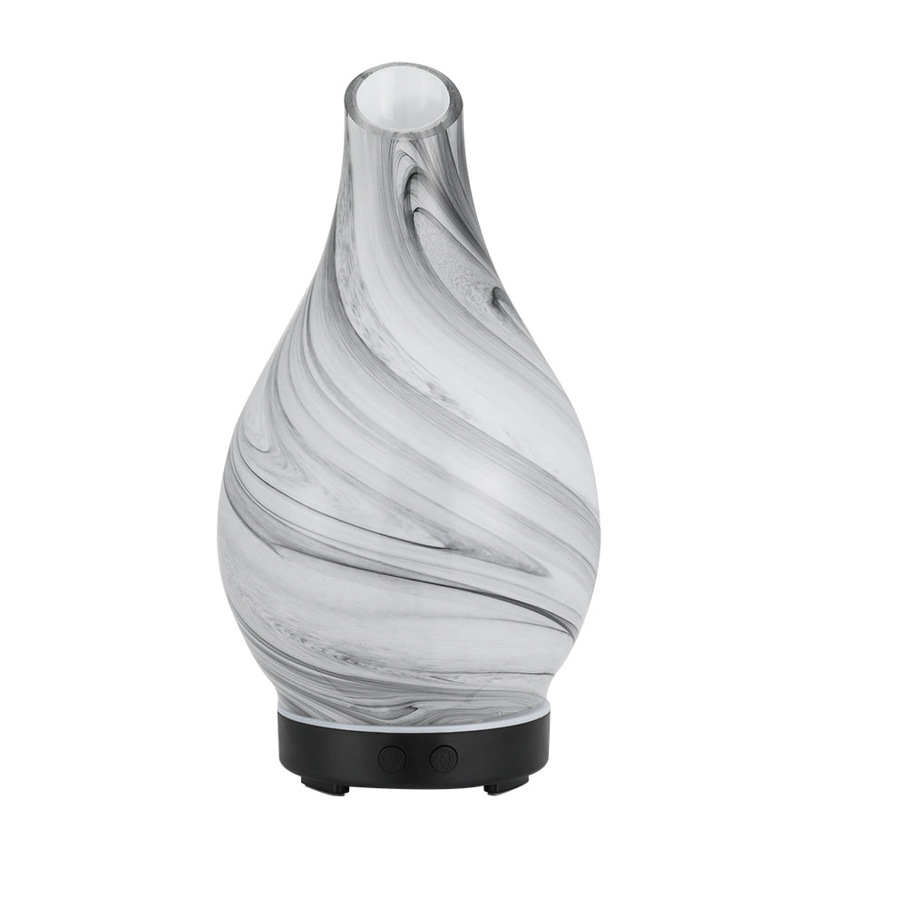 Devanti Aromatherapy Aroma Diffuser Essential Oil Humidifier LED Glass Marble Devanti